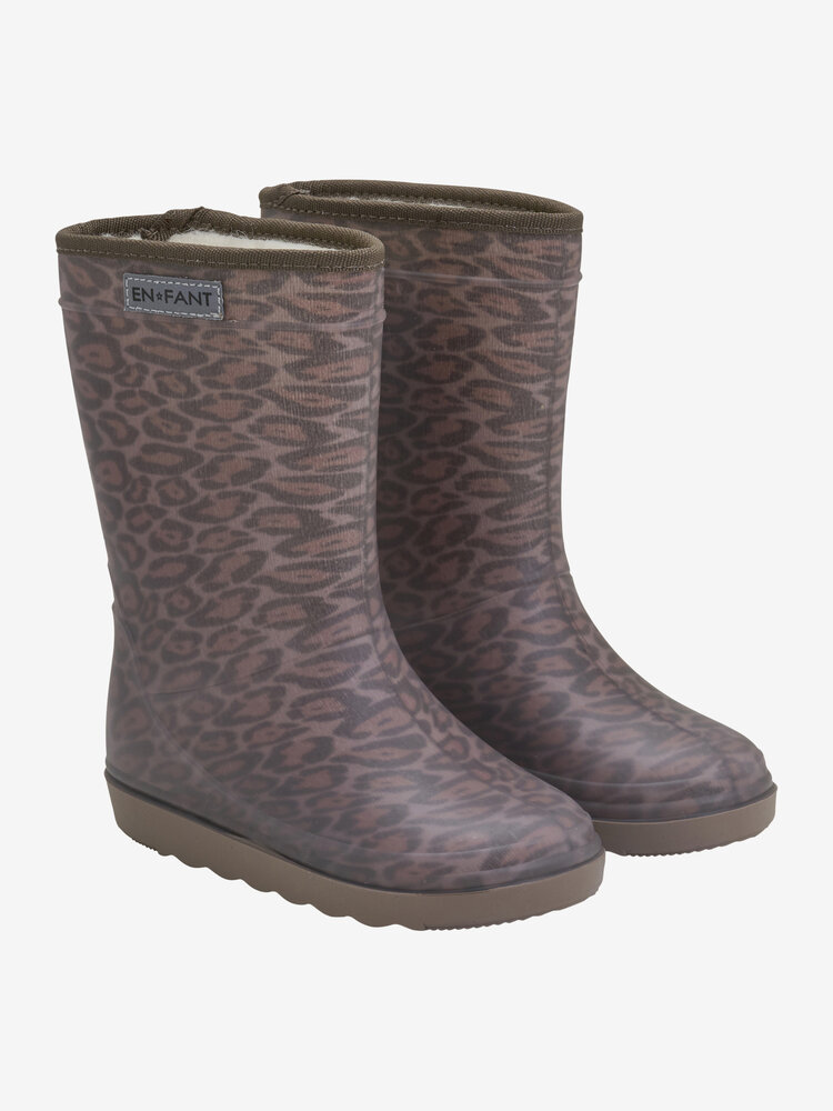 En Fant Gevoerde regenlaarzen Print - 2410 Pine Bark