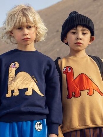 Mini Rodini Dino application sweatshirt blue - Chapter 2 Mini Rodini Dino application sweatshirt blue - Chapter 2