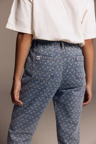 ALIX the label Tapered bull denim pants blue ALIX the label Tapered bull denim pants blue