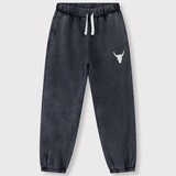 ALIX the label Bull logo pants charcoal grey
