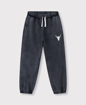 ALIX the label Bull logo pants charcoal grey
