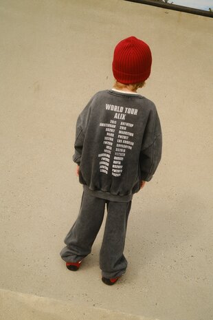 ALIX the label Bull logo pants charcoal grey ALIX the label Bull logo pants charcoal grey