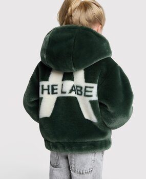 ALIX the label Faux fur jacket dark olive