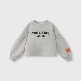 ALIX the label Strass logo sweater soft grey melange