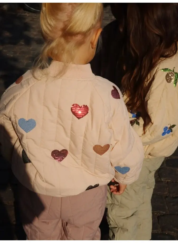 Konges Slojd Juno Sequin Bomber Jacket Cameo Rose