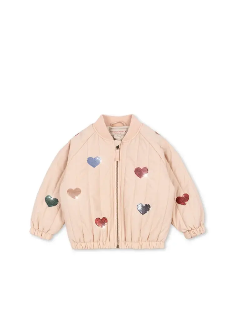Konges Slojd Juno Sequin Bomber Jacket Cameo Rose