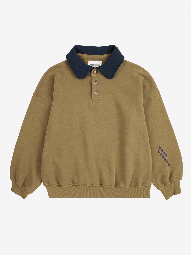 Bobo Choses Bobo Choses polo sweatshirt green Bobo Choses Bobo Choses polo sweatshirt green