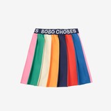 Bobo Choses Bobo Color block pleated skirt