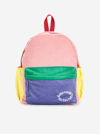 Bobo Choses Tic Tac Toe color block corduroy school bag Bobo Choses Tic Tac Toe color block corduroy school bag