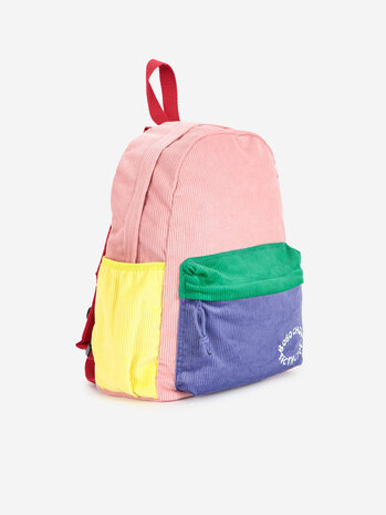 Bobo Choses Tic Tac Toe color block corduroy school bag Bobo Choses Tic Tac Toe color block corduroy school bag