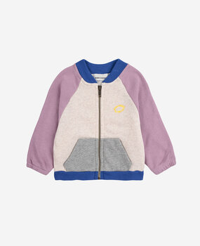 Bobo Choses Tic Tac Toe color block zipped sweatshirt