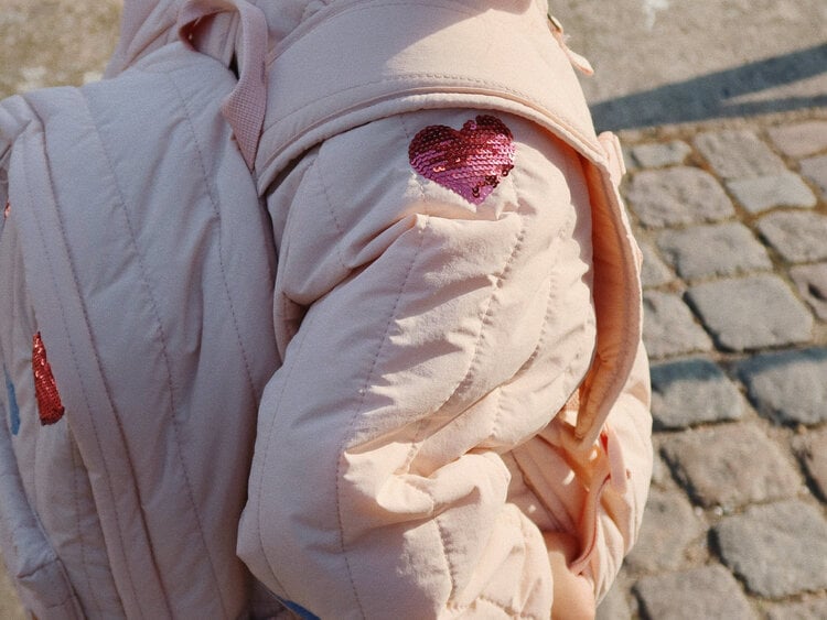 Konges Slojd Juno Sequin Bomber Jacket Cameo Rose