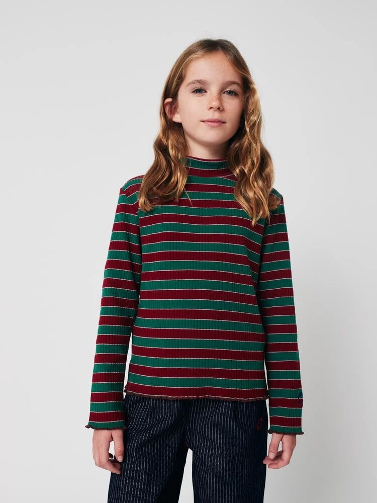 Bobo Choses Multicolor Stripes turtle neck T-shirt Bobo Choses Multicolor Stripes turtle neck T-shirt