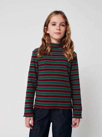 Bobo Choses Multicolor Stripes turtle neck T-shirt Bobo Choses Multicolor Stripes turtle neck T-shirt