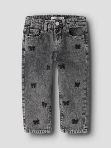 Name It 13232569 NMFBELLA MOM EMB JEANS 3285 black bow