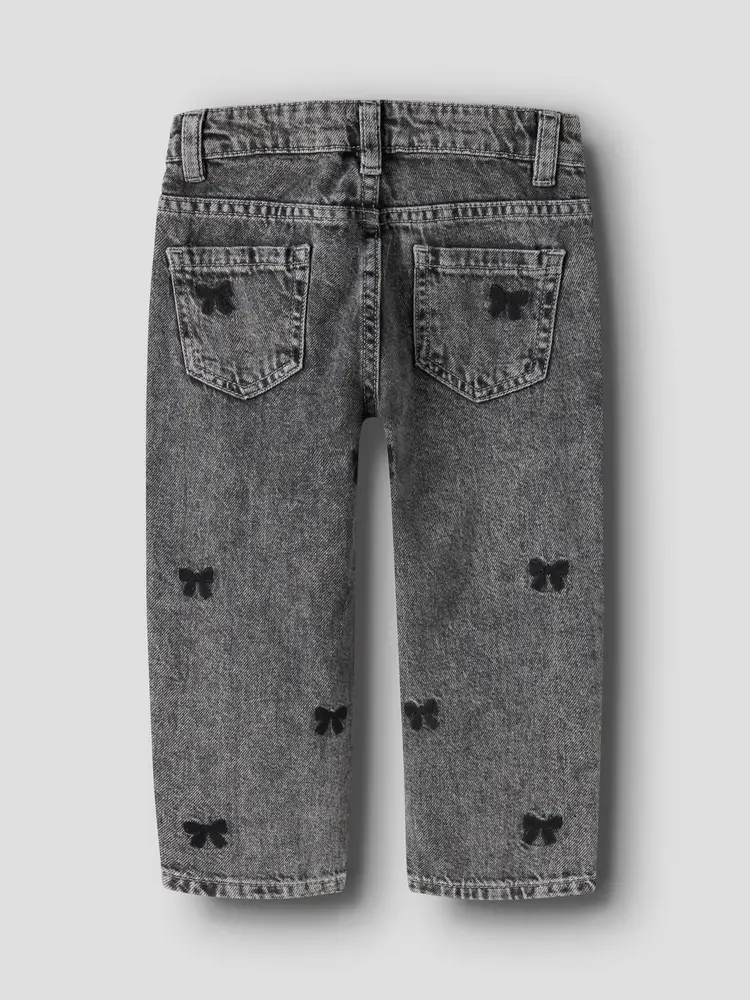 Name It 13232569 NMFBELLA MOM EMB JEANS 3285 black bow Name It 13232569 NMFBELLA MOM EMB JEANS 3285 black bow