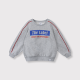 ALIX the label Text print sweater soft grey melange