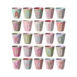 Rice Melamine beker alfabet - FLOWERS Rice Melamine beker alfabet - FLOWERS