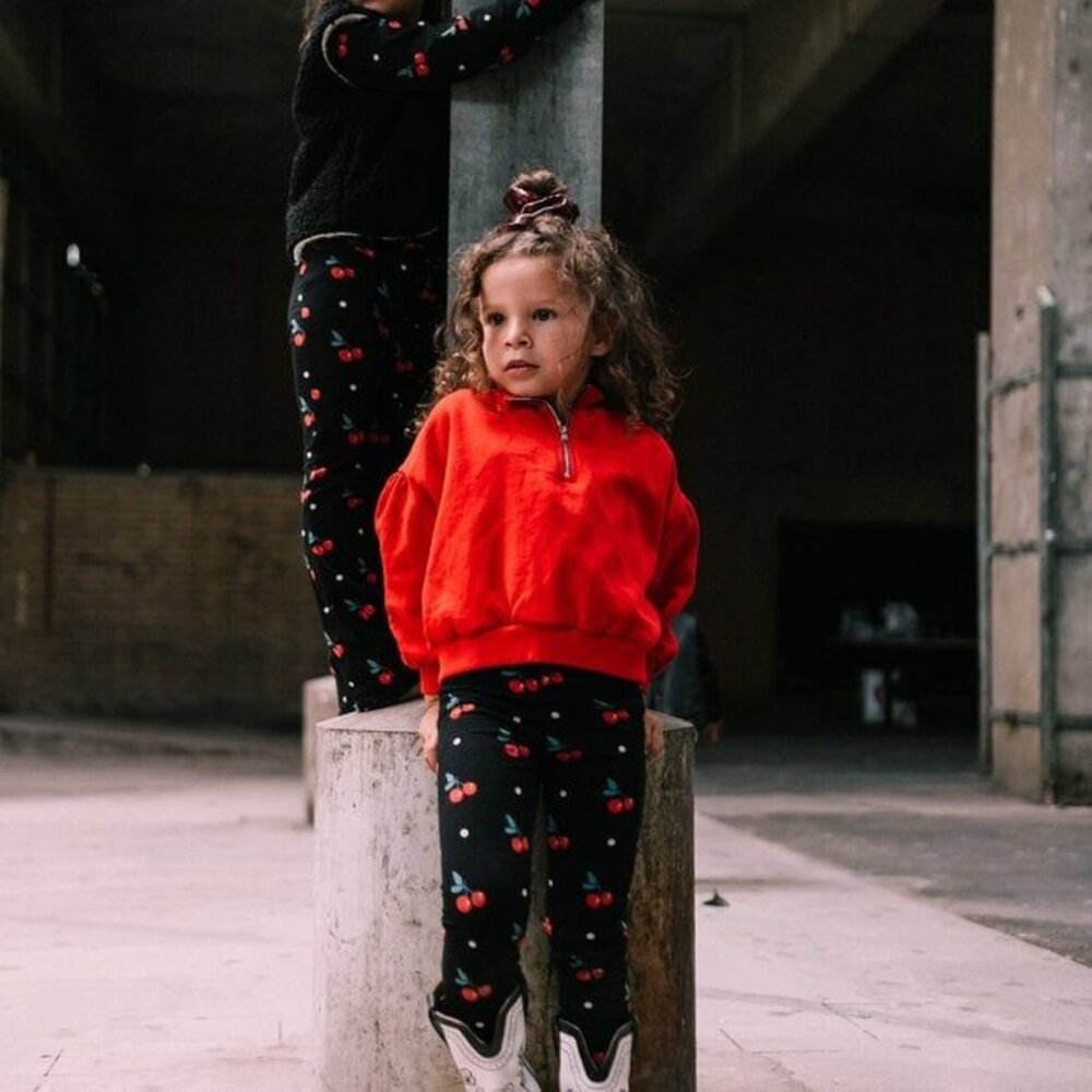 Jacky Sue Zoe Zip Sweater - heart red