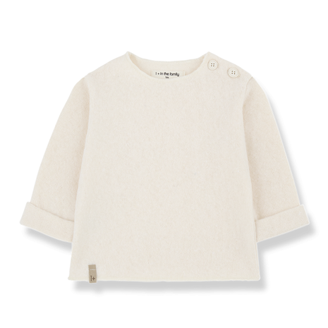 1+ in the family CHAPIN ecru longsleeve t-shirt 1+ in the family CHAPIN ecru longsleeve t-shirt