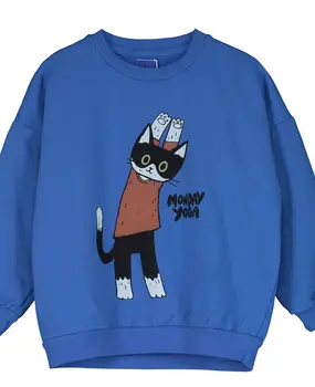 Lötie Kids Sweatshirt yogi cat ink blue