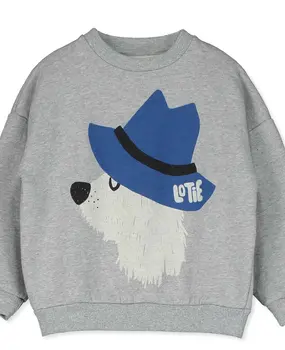 Lötie Kids Sweatshirt chill dog grey melange