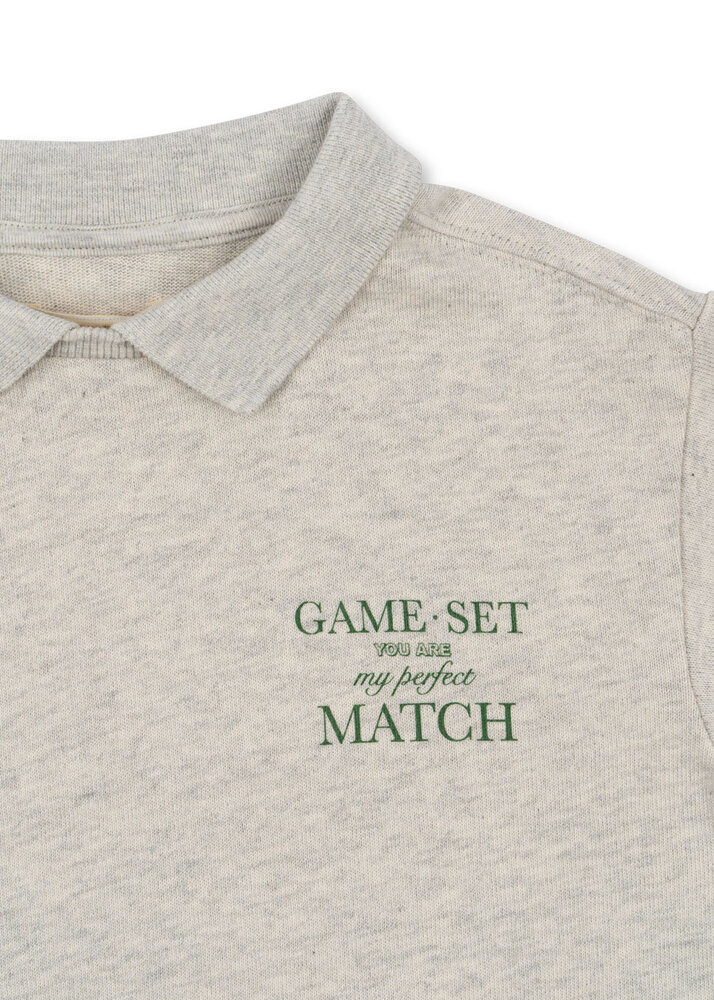 Konges Slojd Spotty LS Polo Light Grey Melange Konges Slojd Spotty LS Polo Light Grey Melange