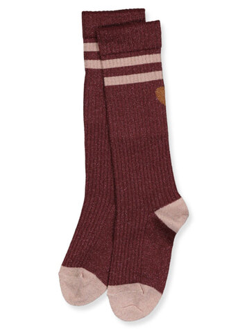 MP Denmark 10 89020 1451 Elga glitter knee socks Wine Red