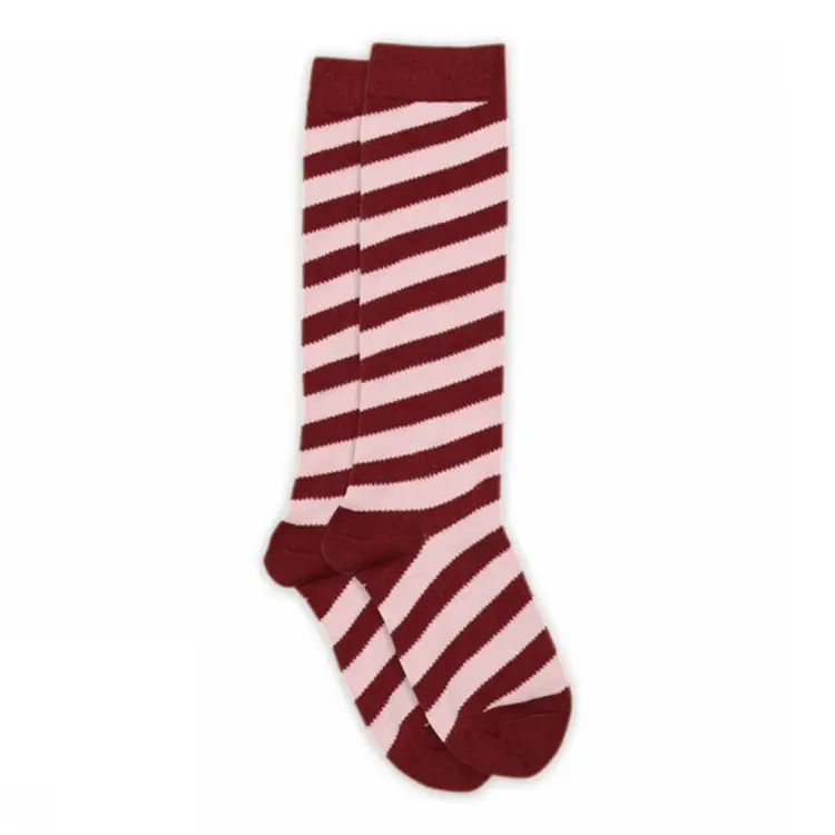 MP Denmark 30 22238 4200 Candy stripe knee socks Sundried Tomato