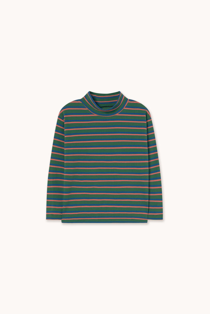 Tiny Cottons DUO STRIPES RIB MOCKNECK dark green Tiny Cottons DUO STRIPES RIB MOCKNECK dark green