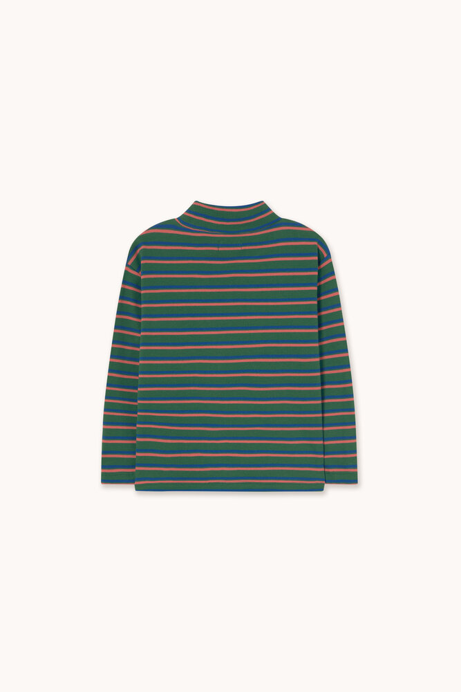 Tiny Cottons DUO STRIPES RIB MOCKNECK dark green Tiny Cottons DUO STRIPES RIB MOCKNECK dark green