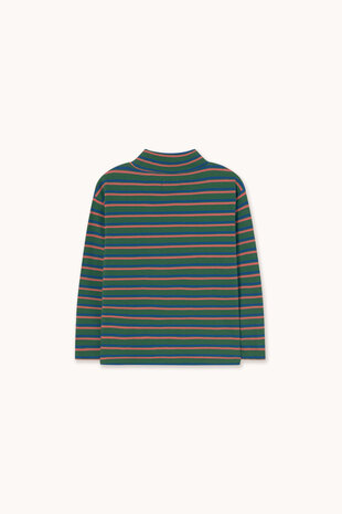 Tiny Cottons DUO STRIPES RIB MOCKNECK dark green Tiny Cottons DUO STRIPES RIB MOCKNECK dark green