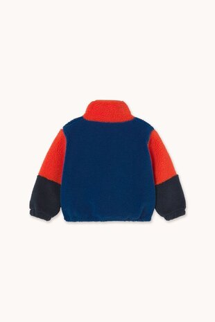 Tiny Cottons COLOR BLOCK POLAR SHERPA JACKET summer red Tiny Cottons COLOR BLOCK POLAR SHERPA JACKET summer red