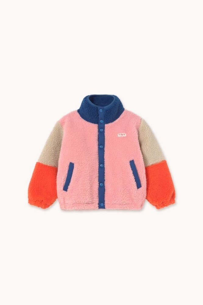 Tiny Cottons COLOR BLOCK POLAR SHERPA JACKET dark blue Tiny Cottons COLOR BLOCK POLAR SHERPA JACKET dark blue