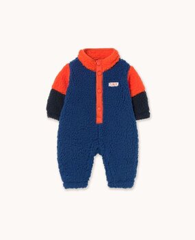 Tiny Cottons COLOR BLOCK POLAR SHERPA ONE-PIECE summer red Tiny Cottons COLOR BLOCK POLAR SHERPA ONE-PIECE summer red