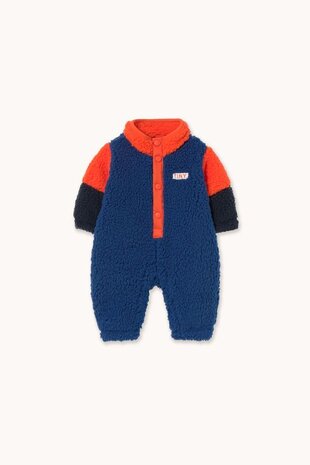 Tiny Cottons COLOR BLOCK POLAR SHERPA ONE-PIECE summer red Tiny Cottons COLOR BLOCK POLAR SHERPA ONE-PIECE summer red