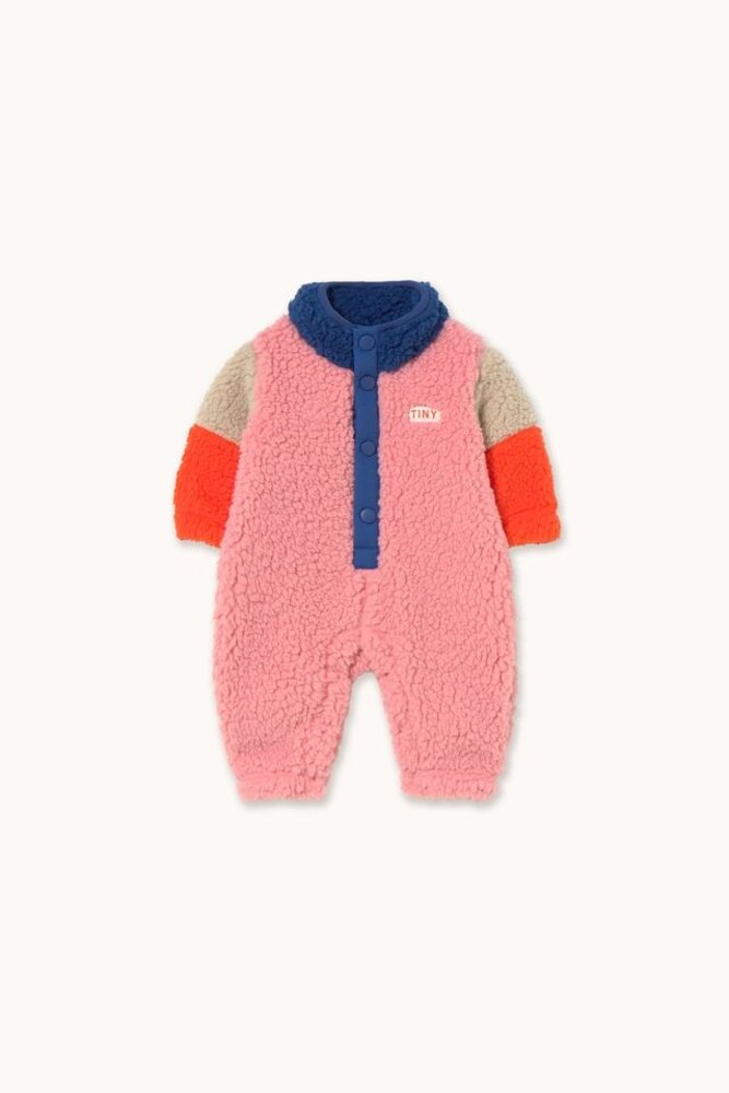 Tiny Cottons COLOR BLOCK POLAR SHERPA ONE-PIECE dark blue Tiny Cottons COLOR BLOCK POLAR SHERPA ONE-PIECE dark blue