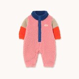 Tiny Cottons COLOR BLOCK POLAR SHERPA ONE-PIECE dark blue