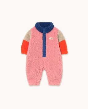 Tiny Cottons COLOR BLOCK POLAR SHERPA ONE-PIECE dark blue Tiny Cottons COLOR BLOCK POLAR SHERPA ONE-PIECE dark blue
