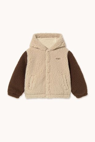 Tiny Cottons COLOR BLOCK POLAR SHERPA HOODIE dark vanilla Tiny Cottons COLOR BLOCK POLAR SHERPA HOODIE dark vanilla