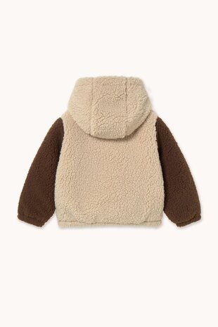 Tiny Cottons COLOR BLOCK POLAR SHERPA HOODIE dark vanilla Tiny Cottons COLOR BLOCK POLAR SHERPA HOODIE dark vanilla
