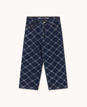 Tiny Cottons FLOWER GRID STRAIGHT JEANS dark blue denim Tiny Cottons FLOWER GRID STRAIGHT JEANS dark blue denim