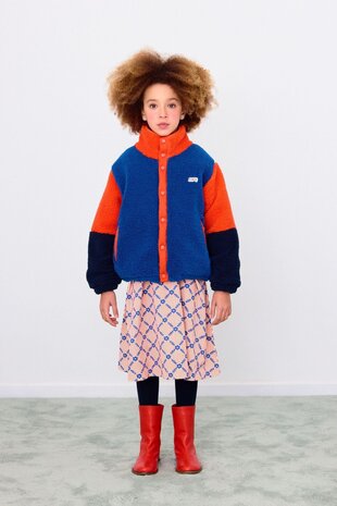 Tiny Cottons COLOR BLOCK POLAR SHERPA JACKET summer red Tiny Cottons COLOR BLOCK POLAR SHERPA JACKET summer red
