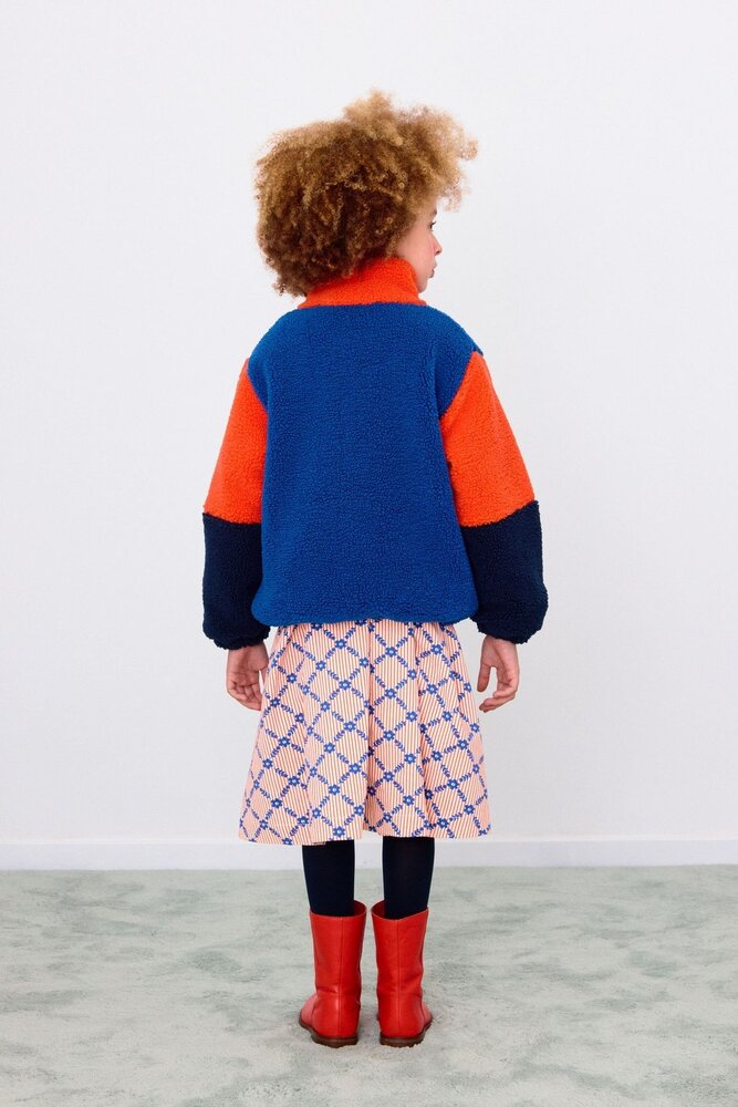 Tiny Cottons COLOR BLOCK POLAR SHERPA JACKET summer red Tiny Cottons COLOR BLOCK POLAR SHERPA JACKET summer red
