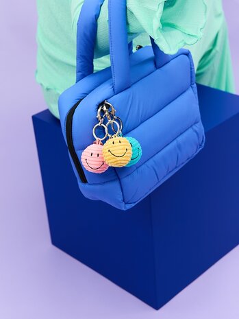 Bon Ton Toys Smiley Keychain ECO Corduroy - 4,5 cm - 309 Teal Bon Ton Toys Smiley Keychain ECO Corduroy - 4,5 cm - 309 Teal