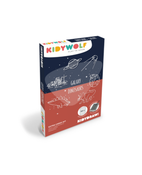 Kidywolf Kidydraw Mini KAARTEN Dinosaurussen & Ruimte