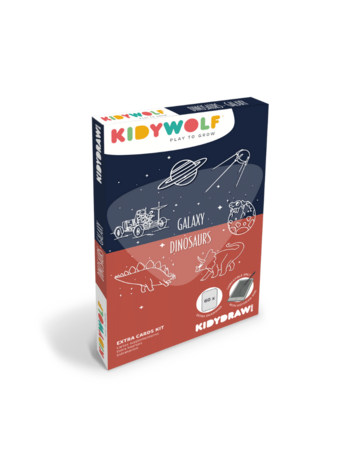 Kidywolf Kidydraw Mini KAARTEN Dinosaurussen & Ruimte