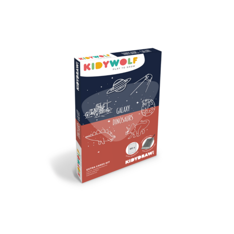 Kidywolf Kidydraw Mini KAARTEN Dinosaurussen & Ruimte Kidywolf Kidydraw Mini KAARTEN Dinosaurussen & Ruimte