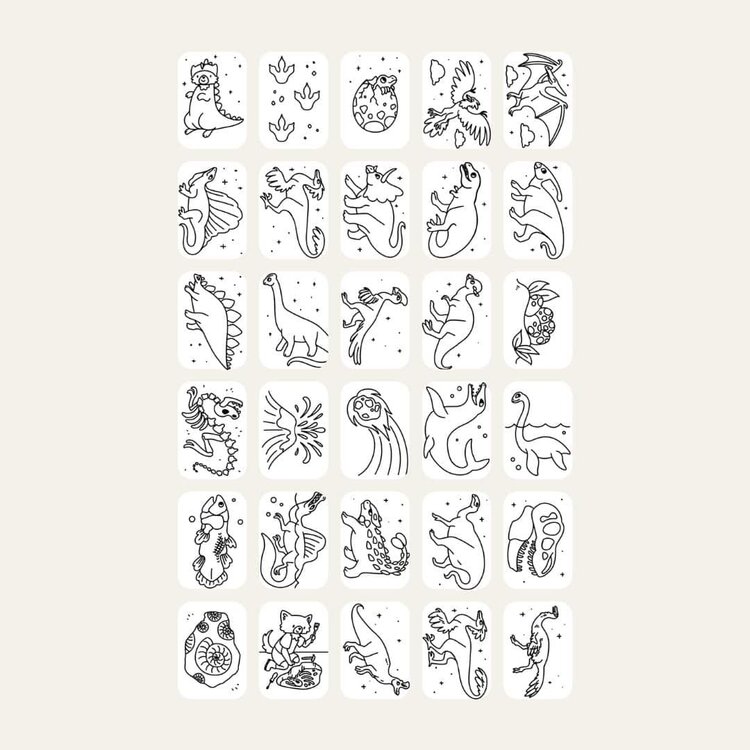 Kidywolf Kidydraw Mini KAARTEN Dinosaurussen & Ruimte