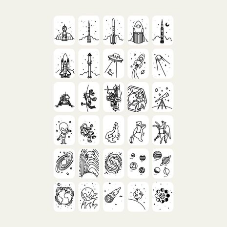 Kidywolf Kidydraw Mini KAARTEN Dinosaurussen & Ruimte Kidywolf Kidydraw Mini KAARTEN Dinosaurussen & Ruimte